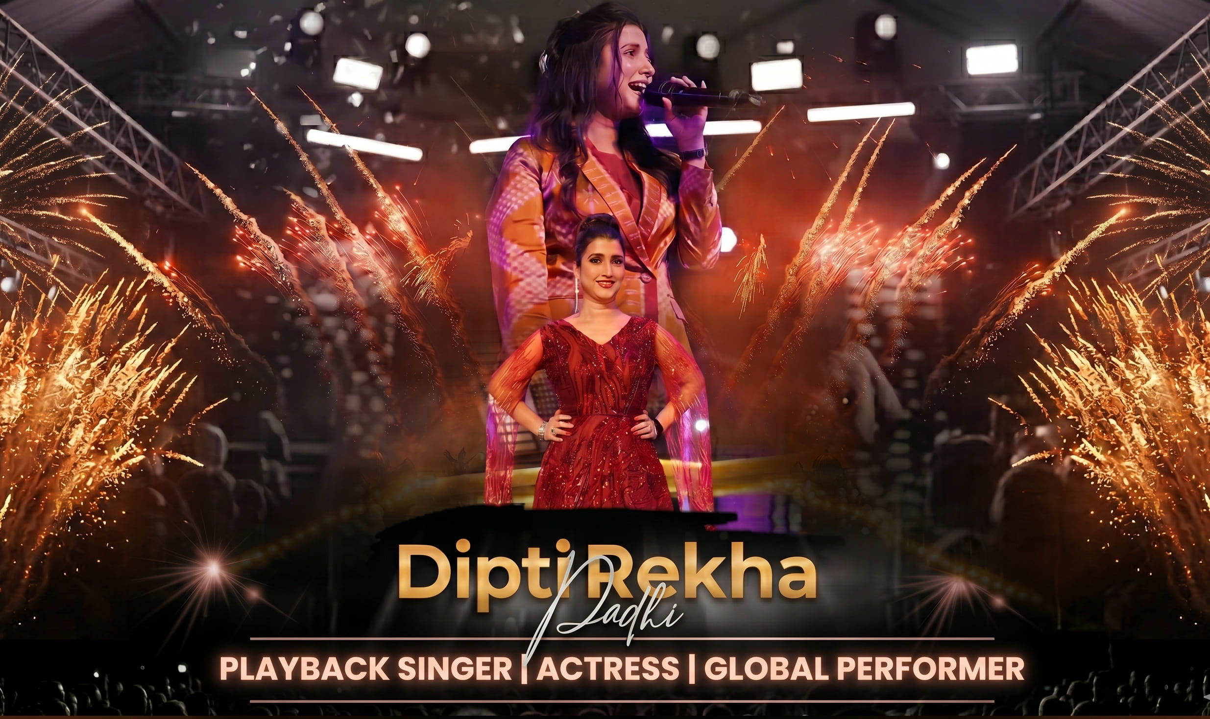 Dipti Rekha Padhi performing on stage